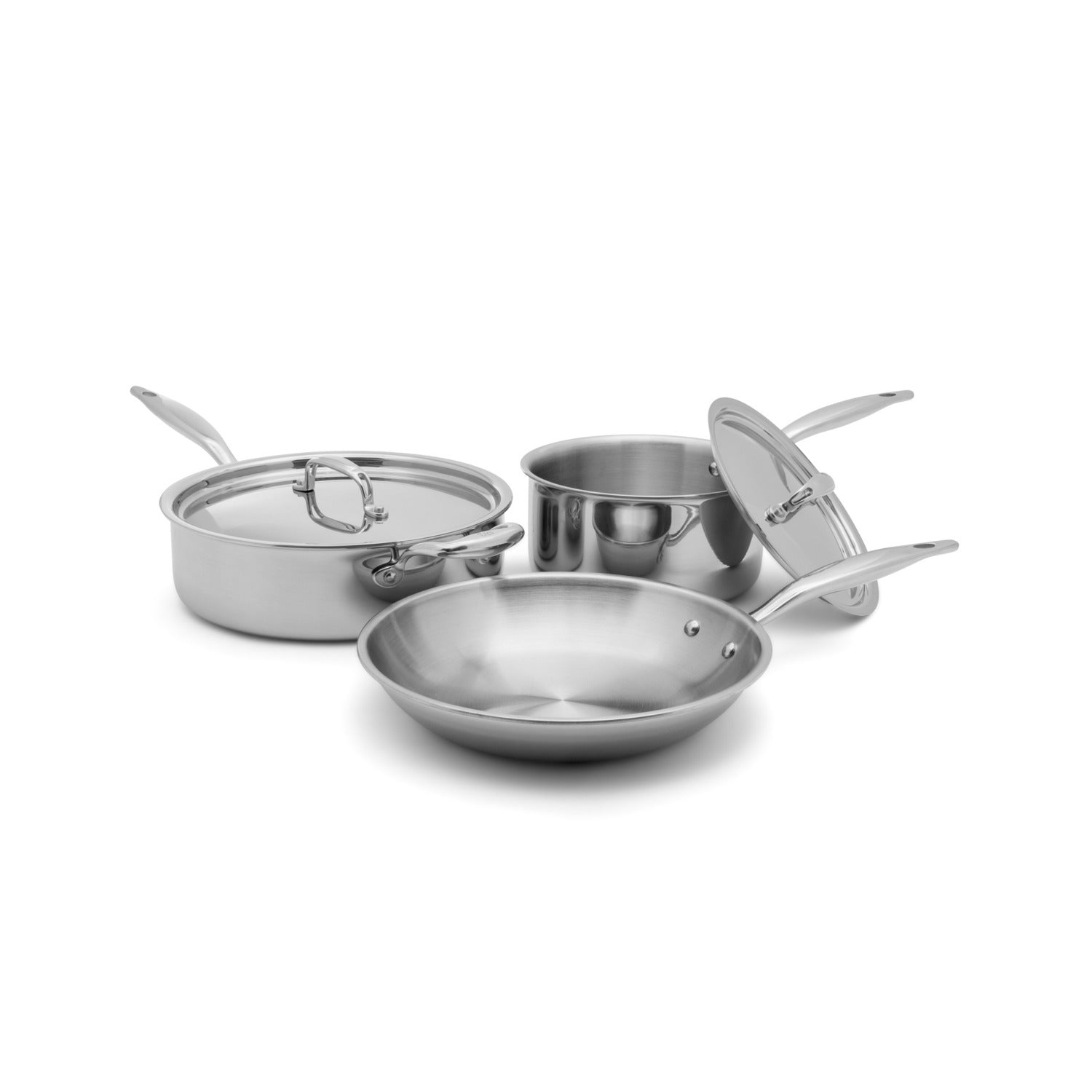 Heritage Steel Titanium Series 5 Piece Essentials Set, 5-Ply Clad