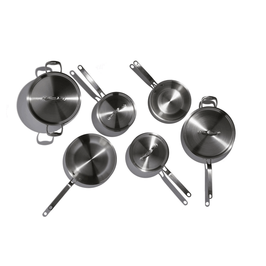Eater x Heritage Steel 10 Piece Cookware Set, Made in USA, 5 Ply