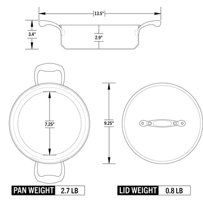 Titanium Series 2.5 Quart Sauteuse with Lid