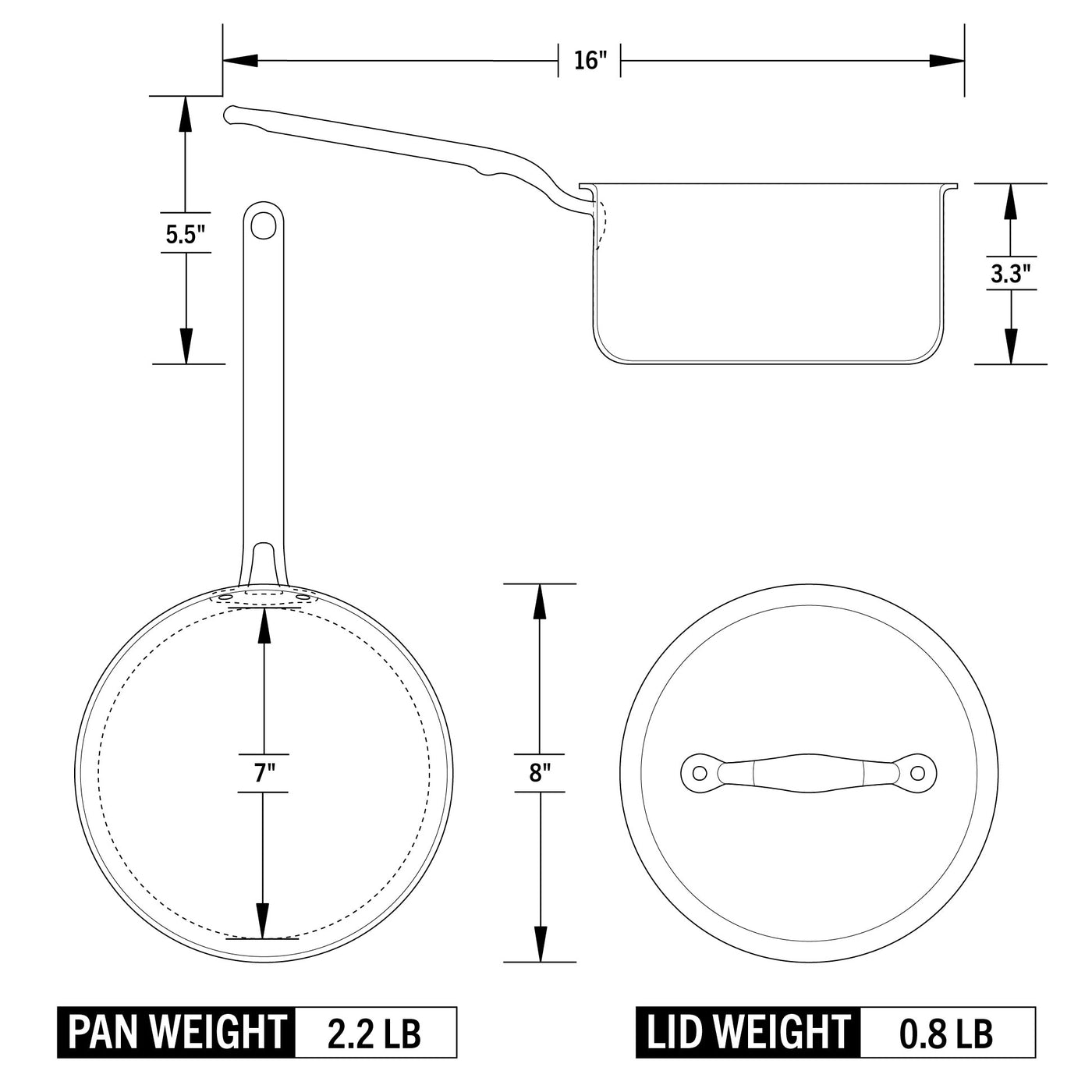 Heritage Steel 3 Quart Saucepan with Lid