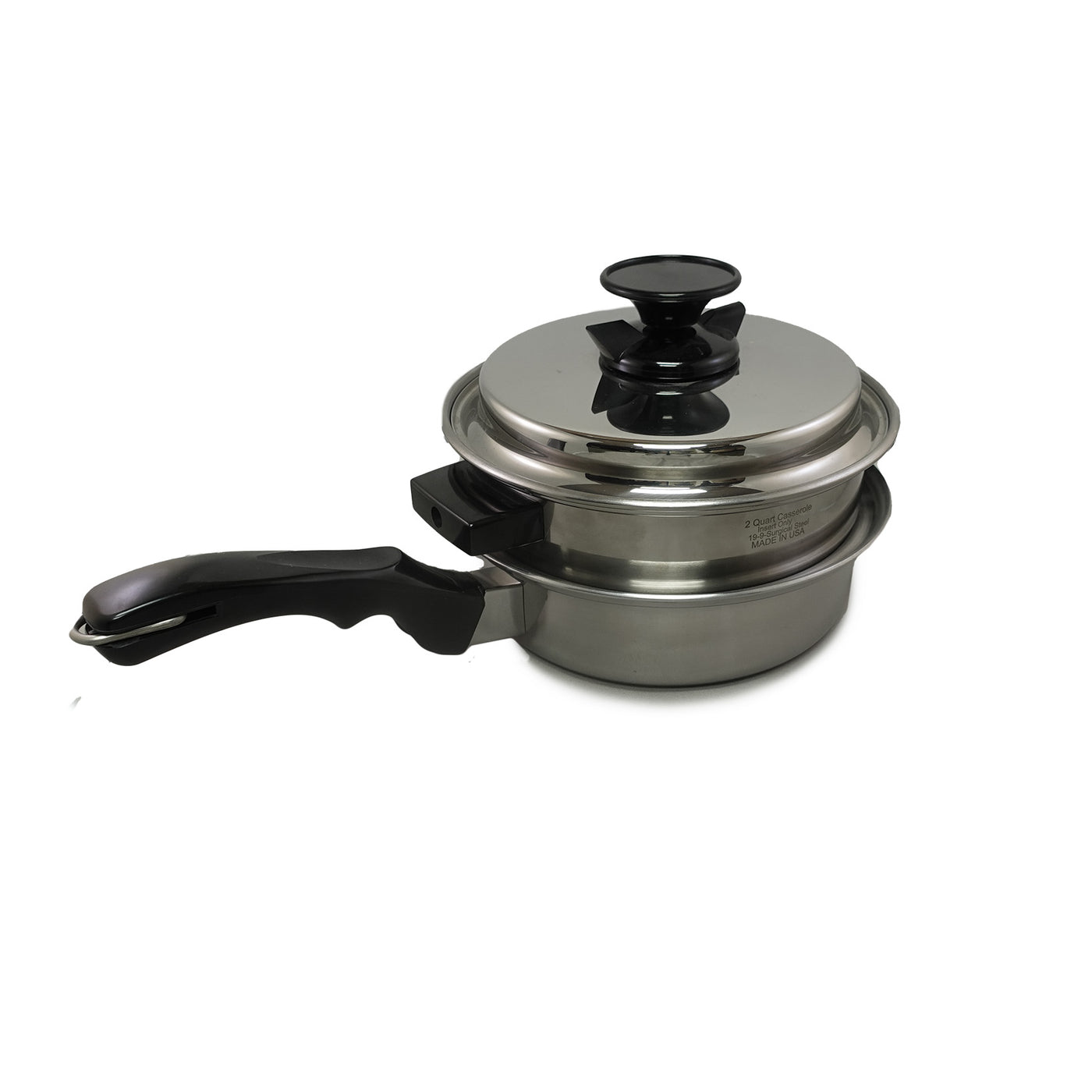 1 Quart Pot with Double Boiler and Lid - Clearance