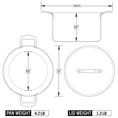 Eater x Heritage Steel 8 Quart Stock Pot with Lid