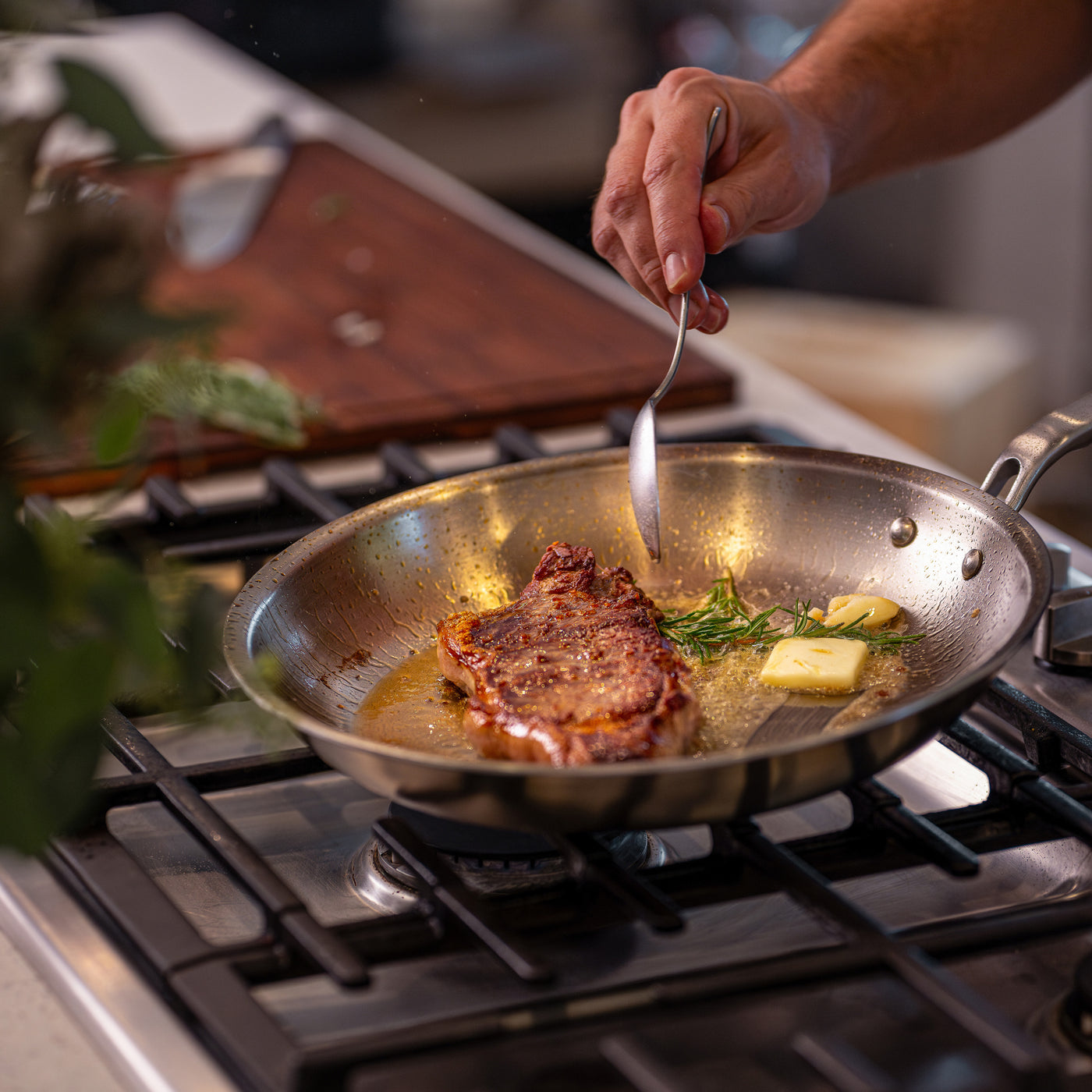 Brandless 4 Quart Stainless Steel Saute Pan with Lid