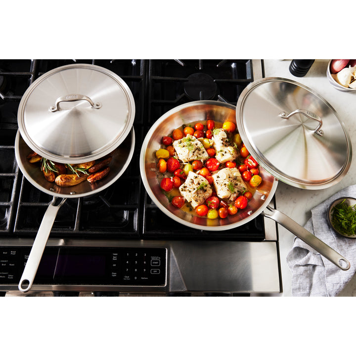 Eater x Heritage Steel 5 Piece Fry Pan Set, Made in USA, 5 Ply