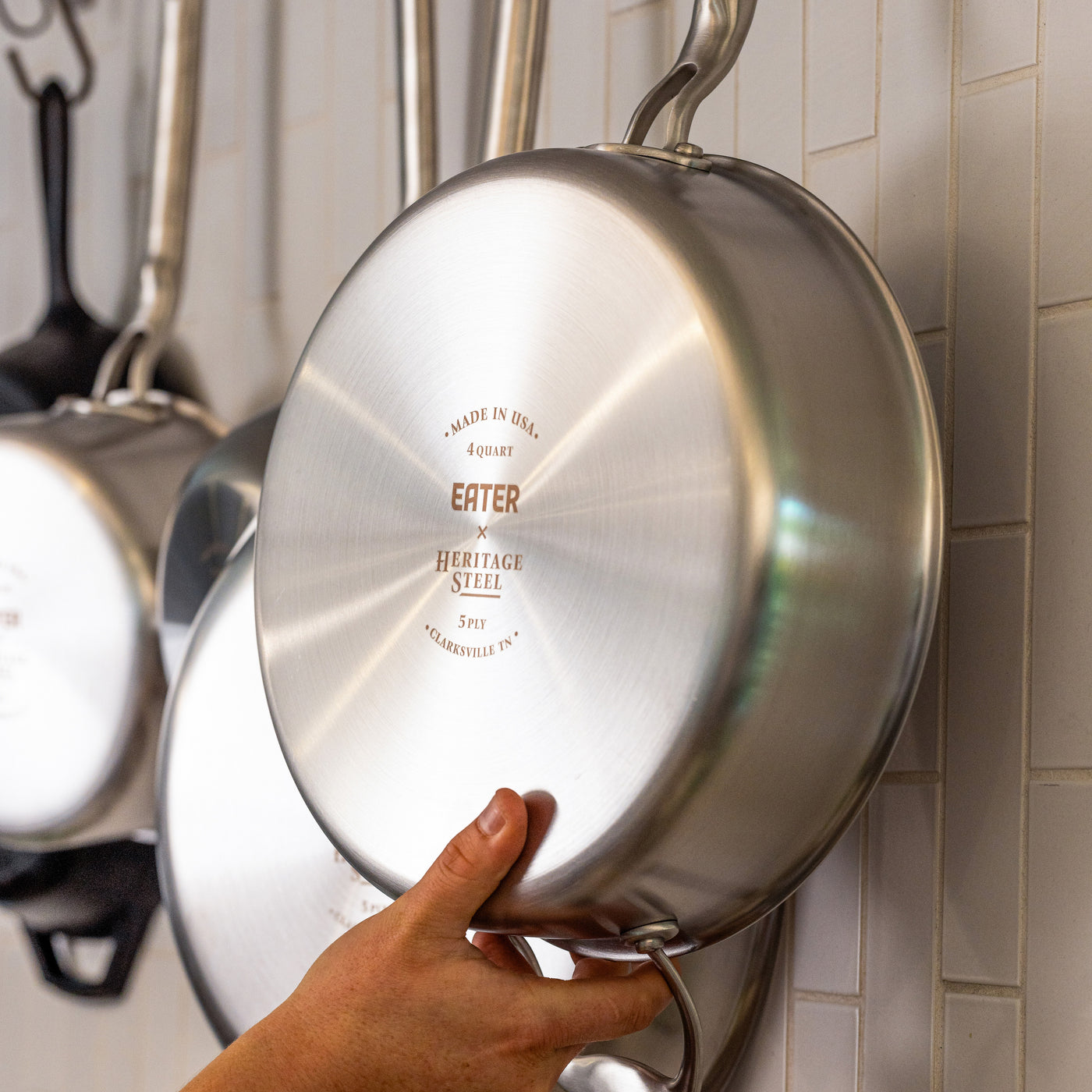 Eater x Heritage Steel 8 Piece Core Set, Made in USA, 5 Ply Fully Clad