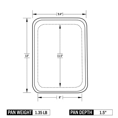 2 Piece Stainless Steel Baking Pan Set