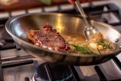 Eater x Heritage Steel 10 Piece Cookware Set, Made in USA, 5 Ply Fully Clad