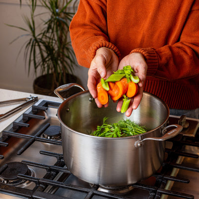 Eater x Heritage Steel 8 Quart Stock Pot with Lid