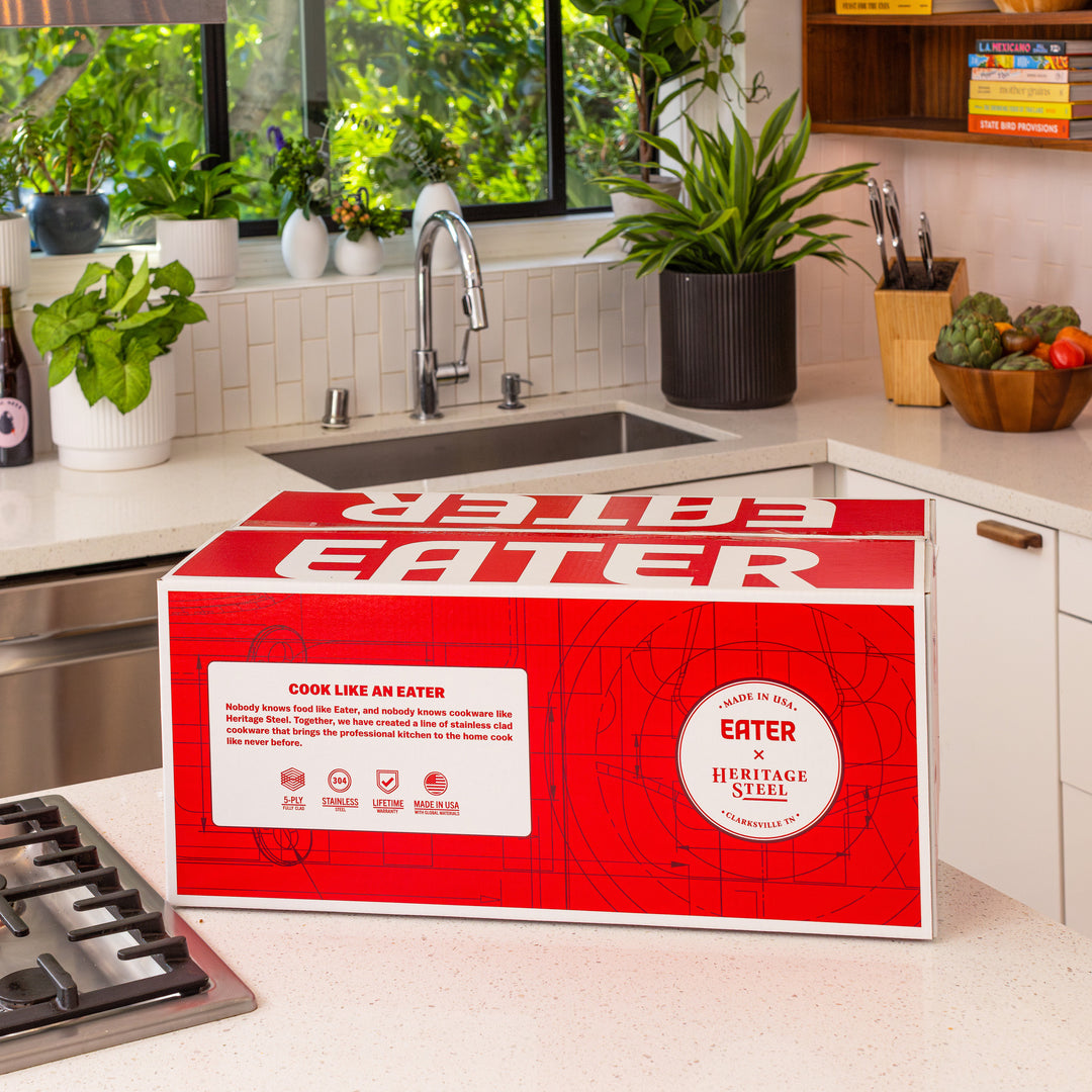 Eater x Heritage Steel 8 Piece Core Set, Made in USA, 5 Ply Fully Clad