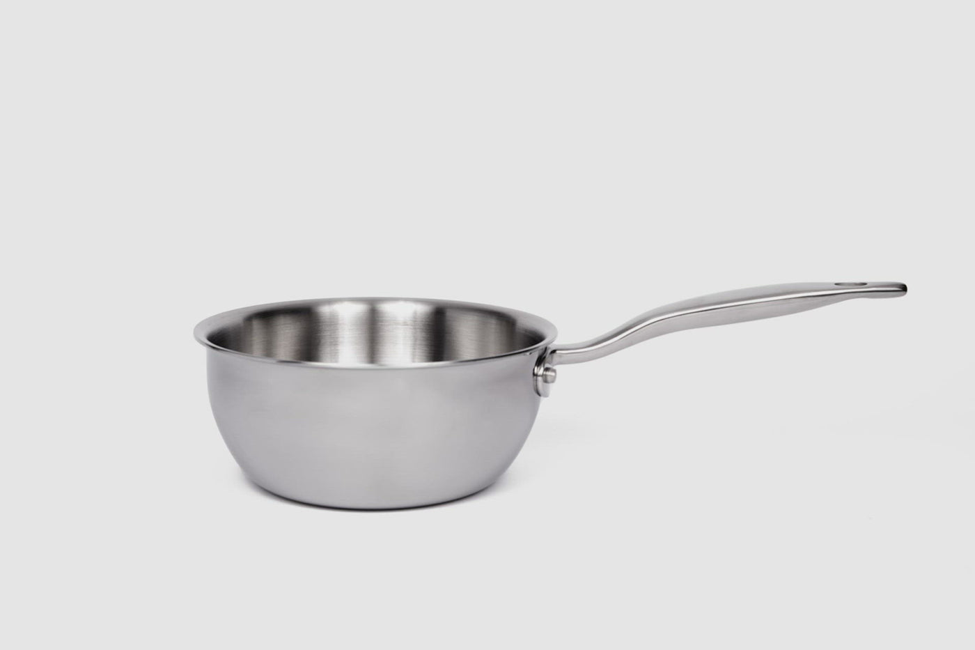 Heritage Steel Enhanced 5-ply Stainless 3 Qt. Saucier Pan with Lid