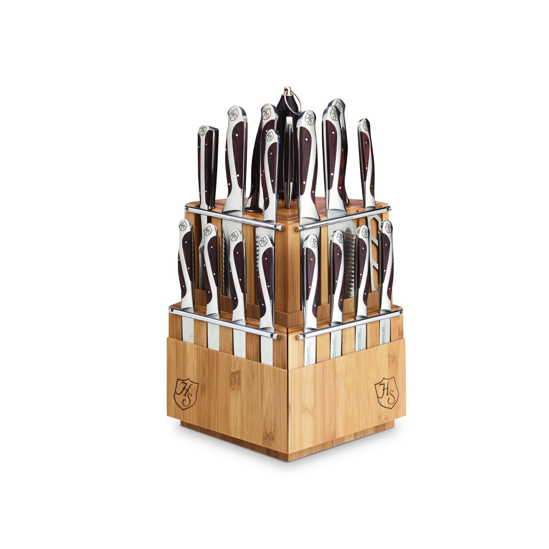  Knife Set, 21 Pieces Kitchen Knife Set with Block Wooden,  Germany High Carbon Stainless Steel Professional Chef Knife Block Set,  Ultra Sharp, Forged, Full-Tang (Black): Home & Kitchen