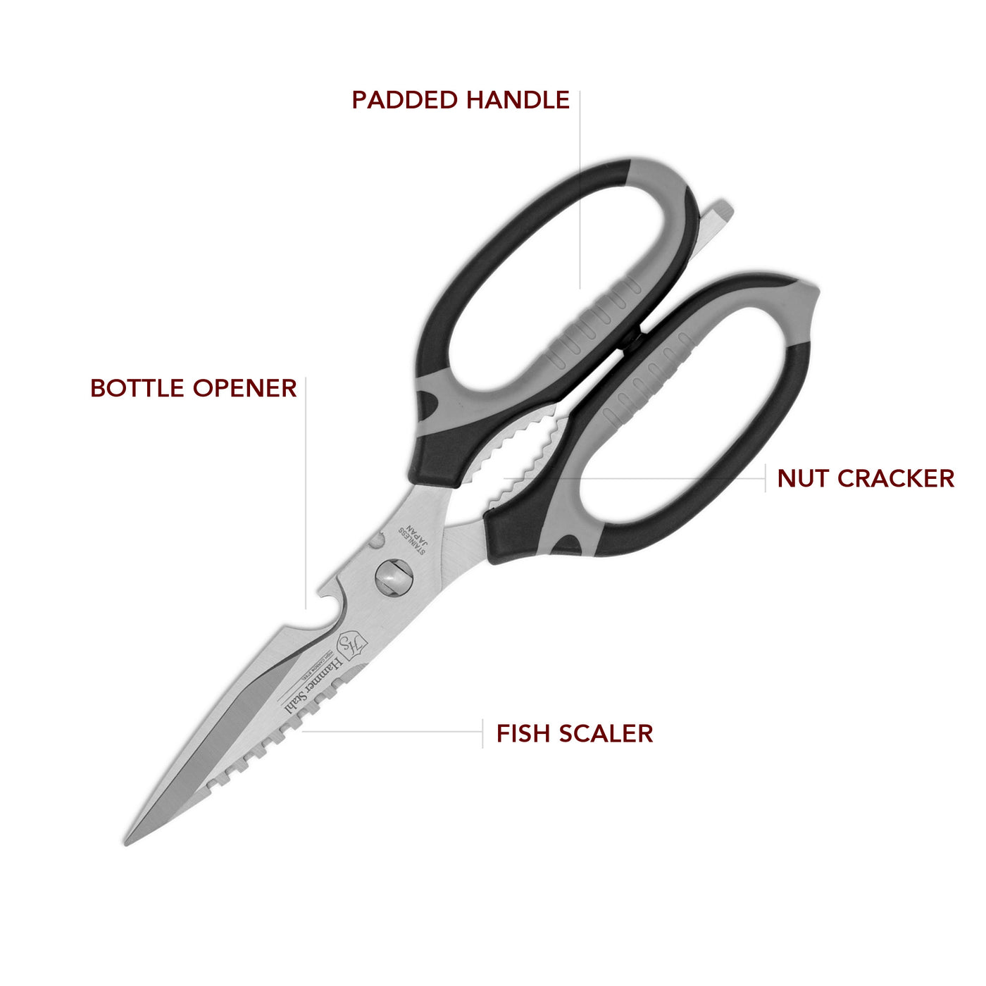 Hammer Stahl Kitchen Shears, Heavy Duty Multipurpose Scissors – Heritage  Steel