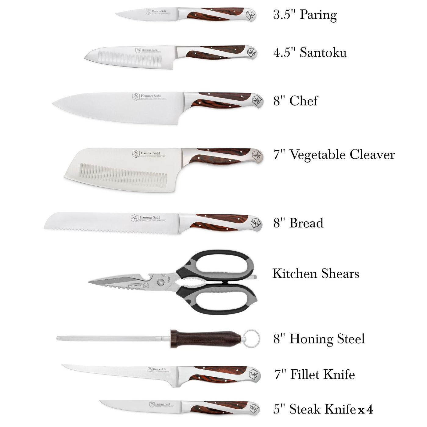 Hammer Stahl 12 Piece Cutlery Essentials