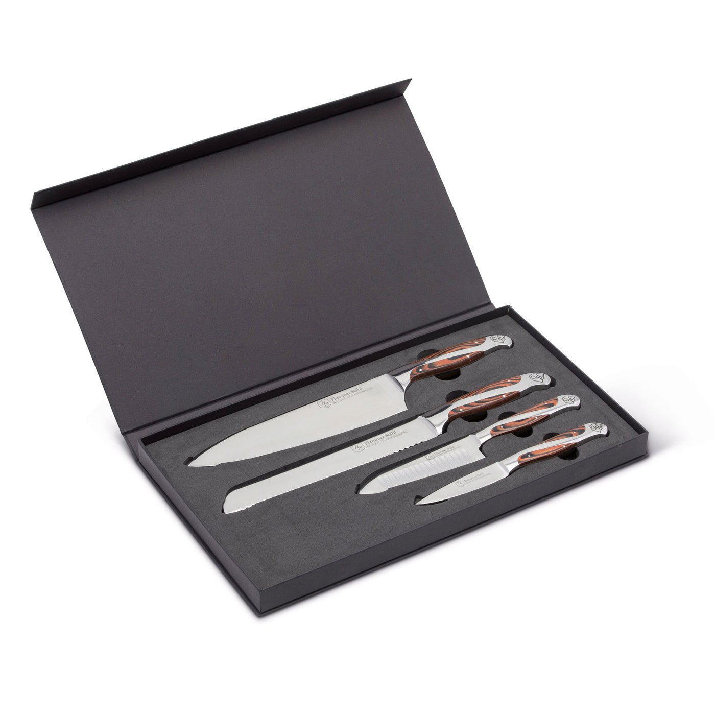 4 Piece Hand Forged Supreme Quality High Carbon Steel Kitchen Knives Set