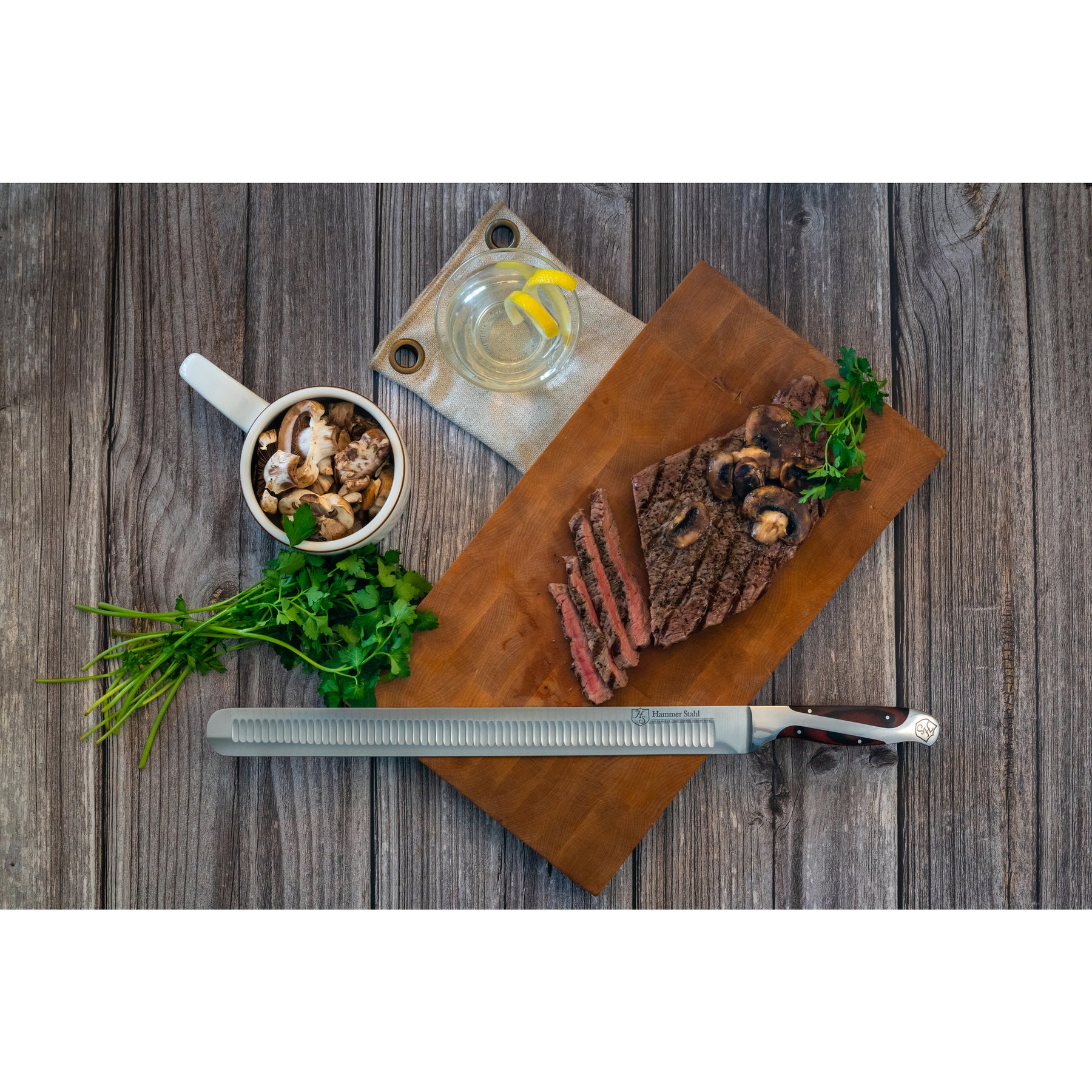 14 in. Stainless Steel Tang Brisket Chef's Knife with Handle