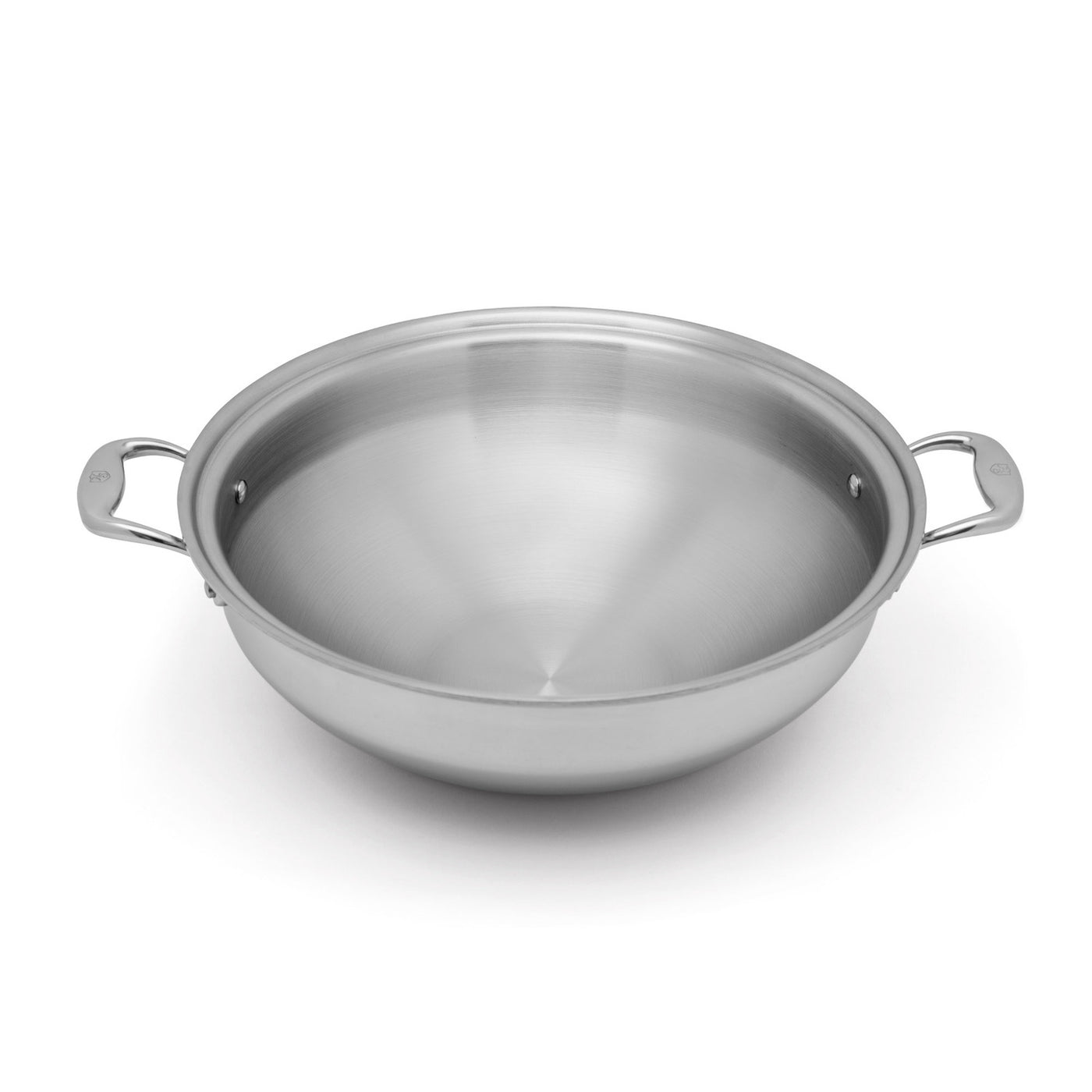 316 Series - 15.75” 5ply Surgical Stainless Steel Flat-Bottomed Wok wi –  Tuxton Home