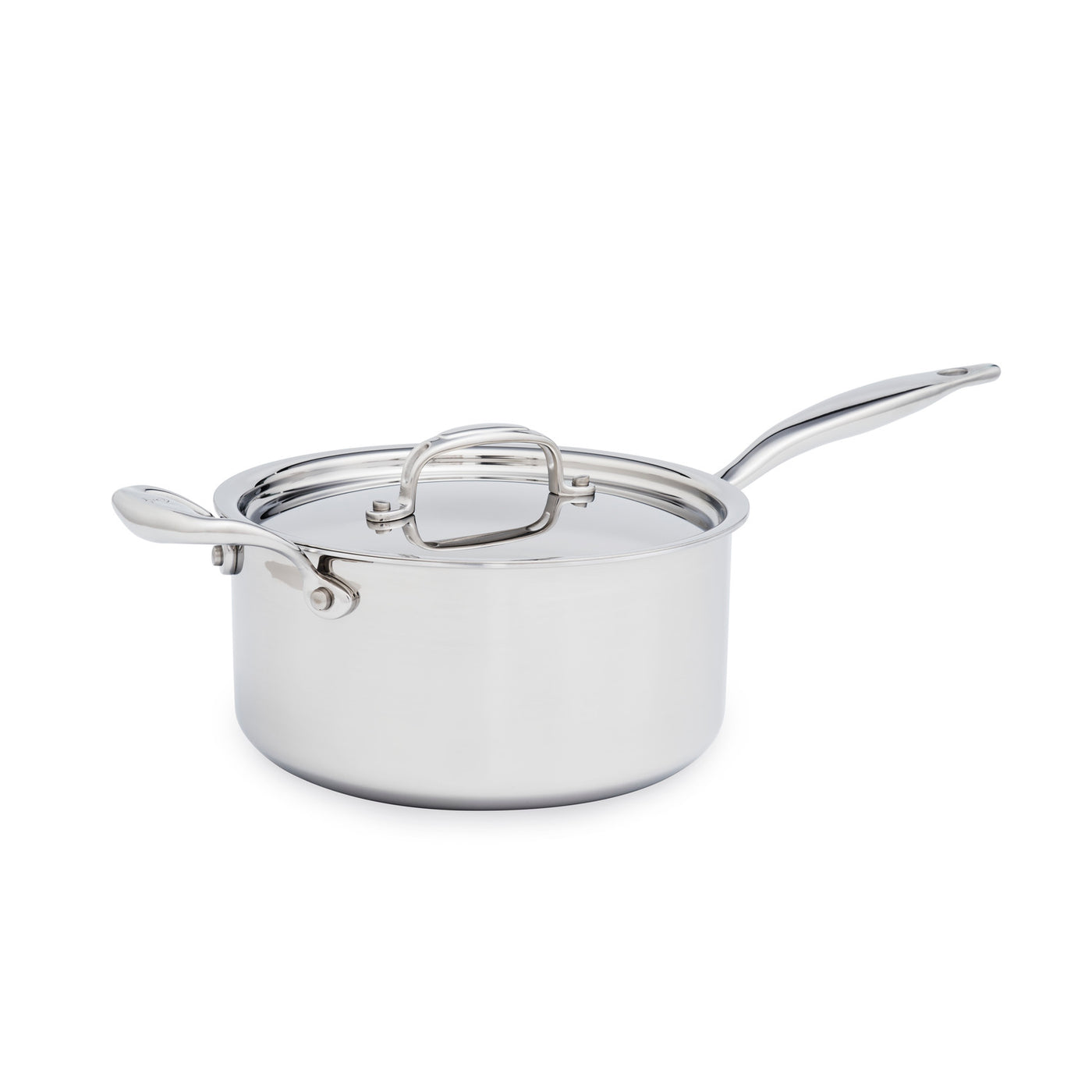 Heritage Steel Titanium Series 4 Quart Saucepan with Lid, 5-Ply Clad Stainless  Steel Cookware with 316Ti, Made in USA