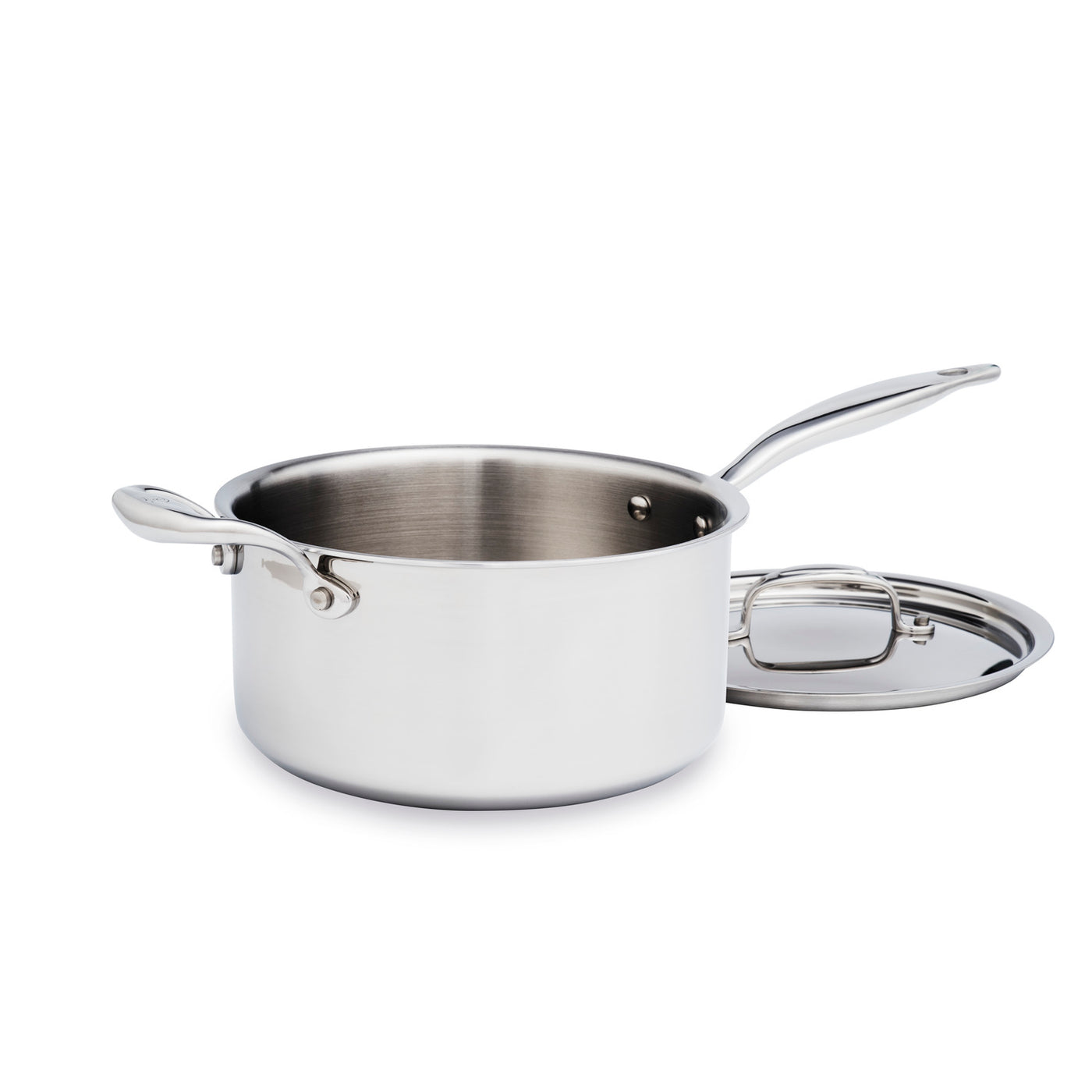 Heritage Steel Titanium Series 4 Quart Saucepan with Lid, 5-Ply