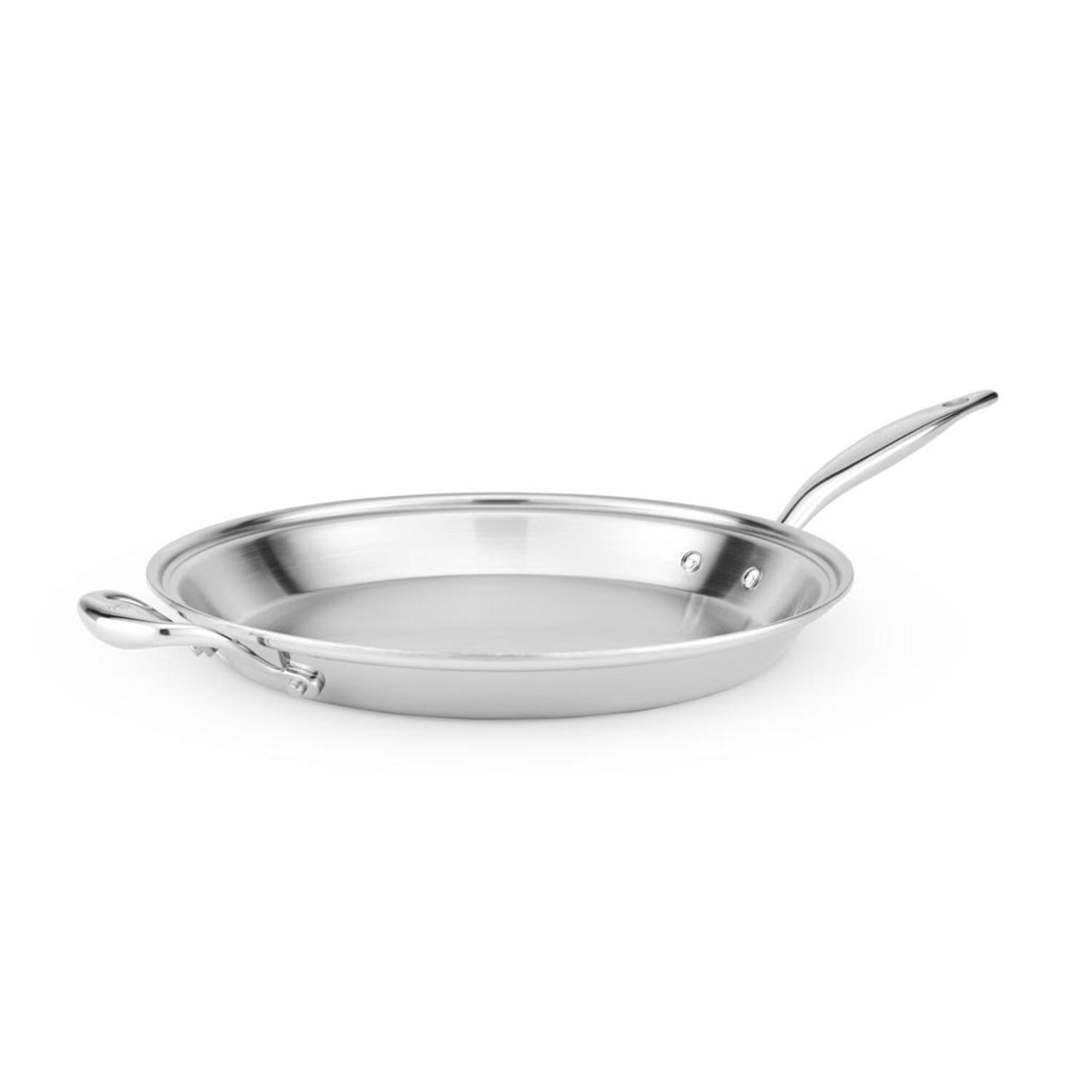 Heritage Steel Titanium Series 13.5 French Skillet, 5-Ply Clad Stainless  Steel Cookware with 316Ti, Made in USA