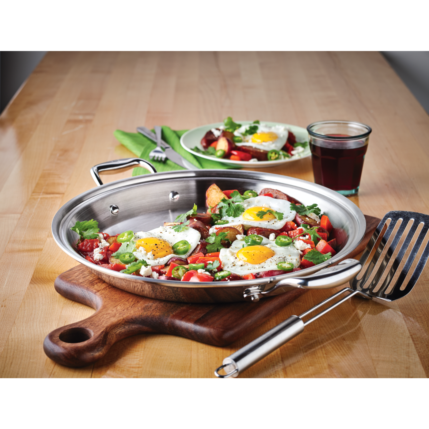 13.5" Paella Pan with Lid